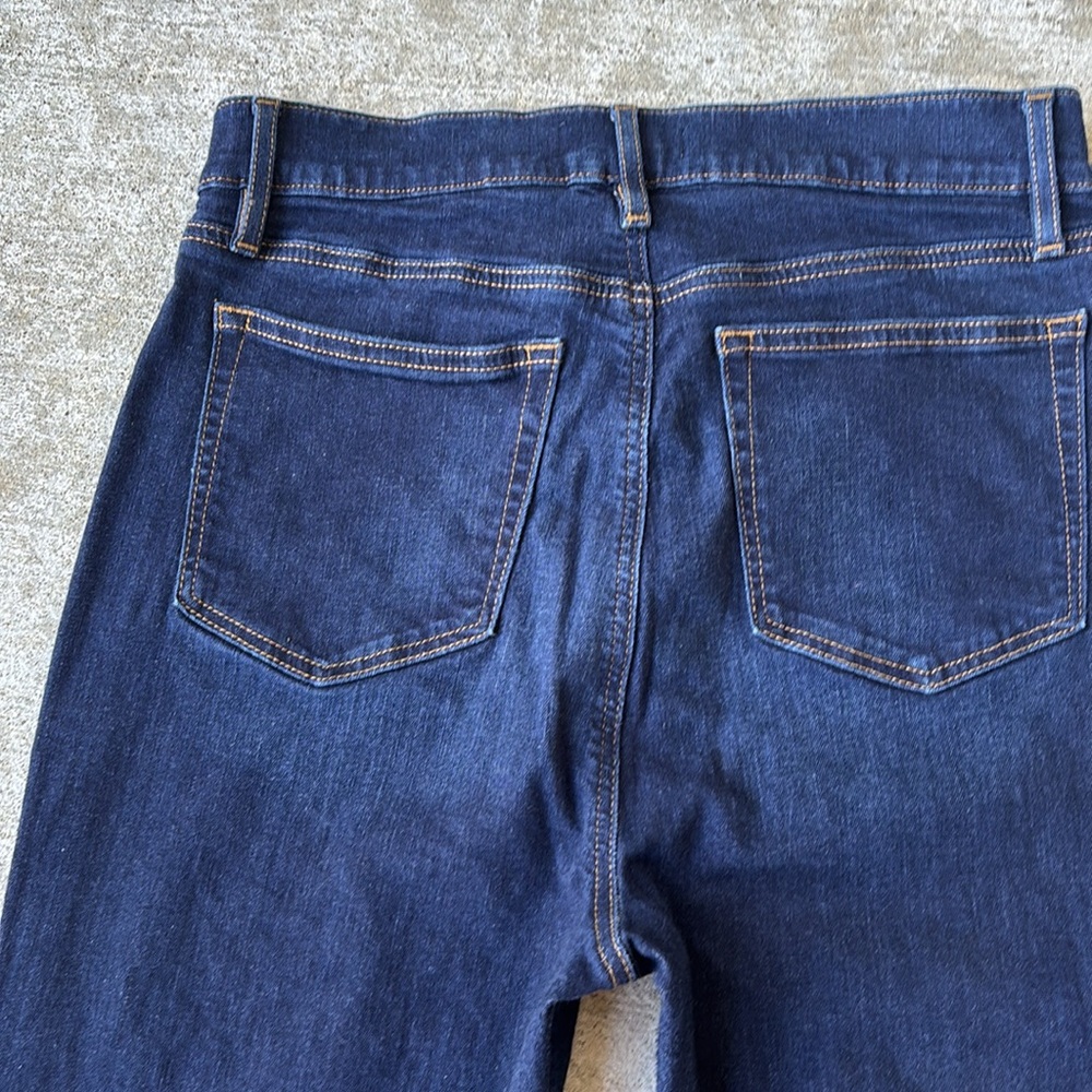 Ann Taylor Loft Dark Blue Slim Flare Jeans - Picture 14 of 15